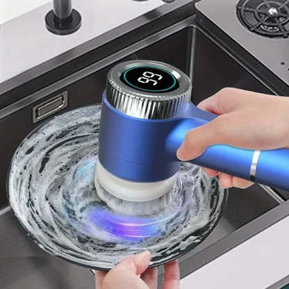 Cordless Electric Cleaning Brush – 5-Head Spin Scrubber for Bathroom, Kitchen & Tiles