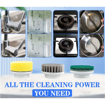 Cordless Electric Cleaning Brush – 5-Head Spin Scrubber for Bathroom, Kitchen & Tiles