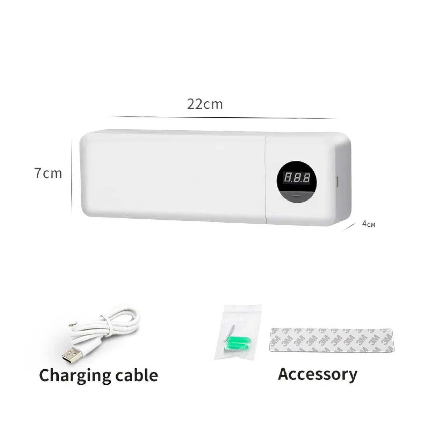 UV Toothbrush Sterilizer – Wall Mounted 4-Slot Toothbrush Holder